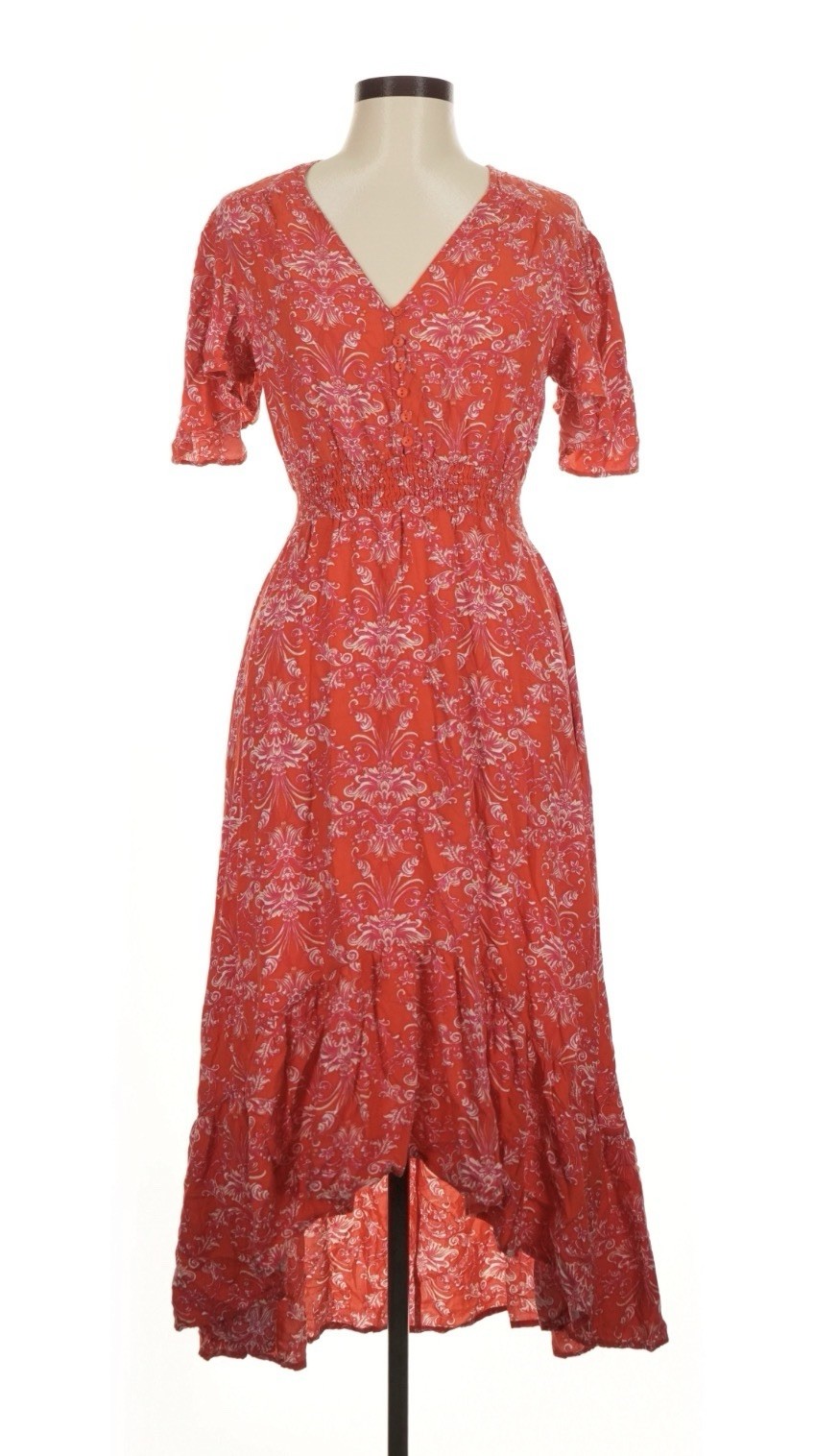 Anthropologie Able the Label Womans Floral Cinched Hi-Low Maxi Dress XS EUC