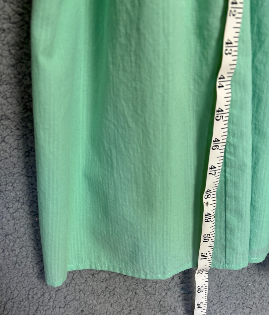 On 34th Plus Size Woven Solid Smocked Ruffled MIDI Dress 1X Sea Mist Green NWT’s