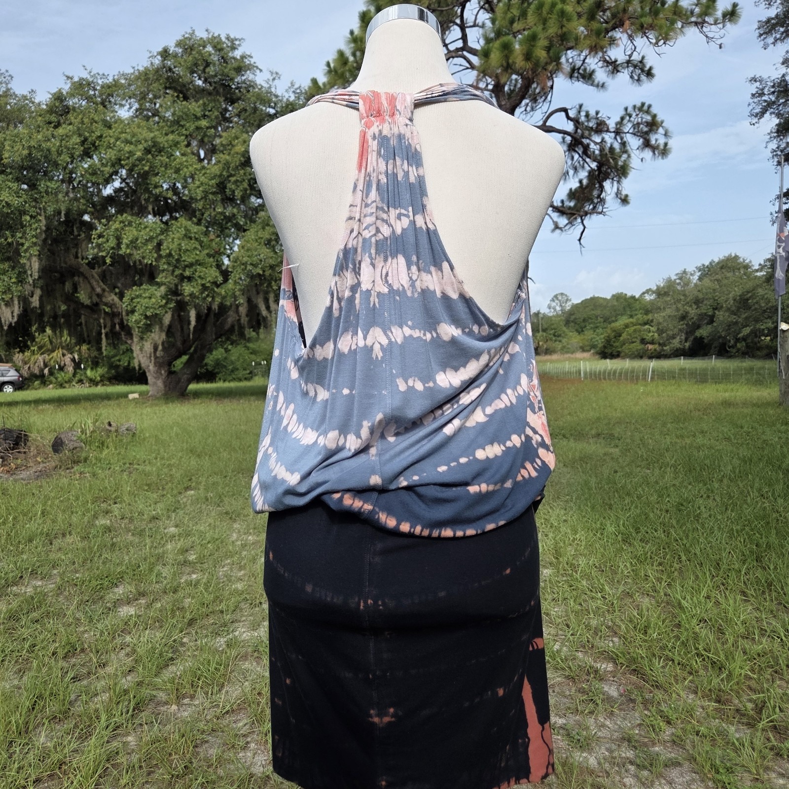 Hard Tail Forever Tie Dye Stretch Dress Boho Festival Made in USA Medium