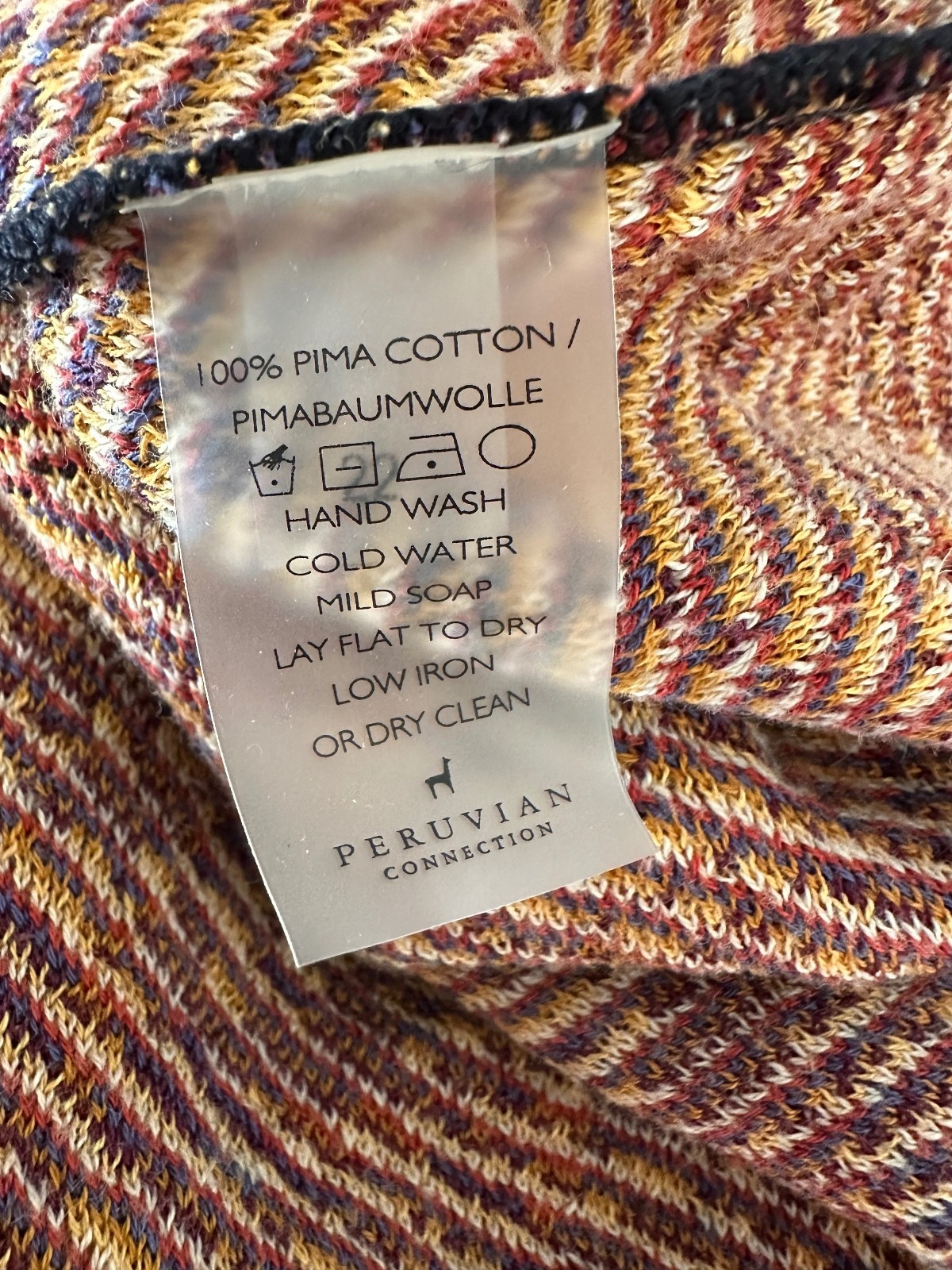 Peruvian Connection 100% Pima Cotton Knit Sleevless Maxi Dress Women’s Medium