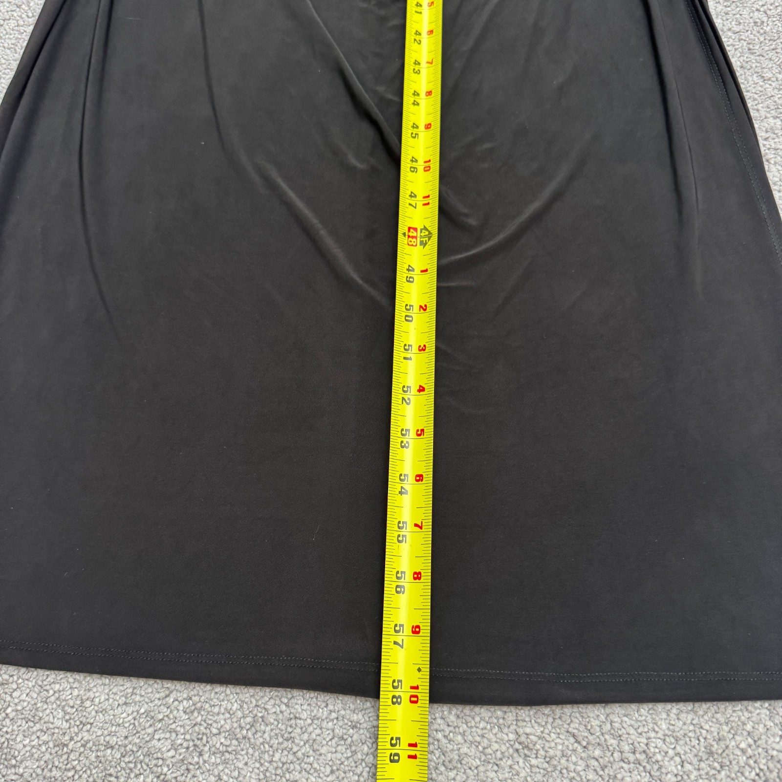 WAYF Cut Out Twisted Front Long Sleeve Maxi Dress Womens XL Black Slit Formal