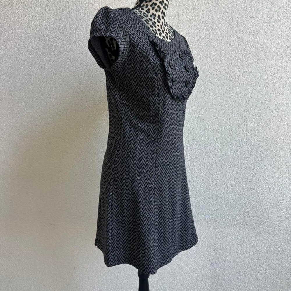 Be Bop black & gray herringbone mini dress
