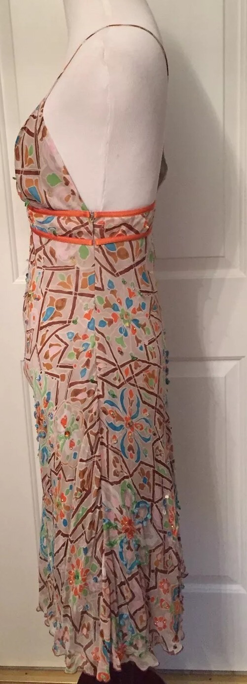 DIANE VON FURSTENBERG DVF WOMENS DRESS SILK SLIP MARRAKESH TILE PRINT NEW $193 2