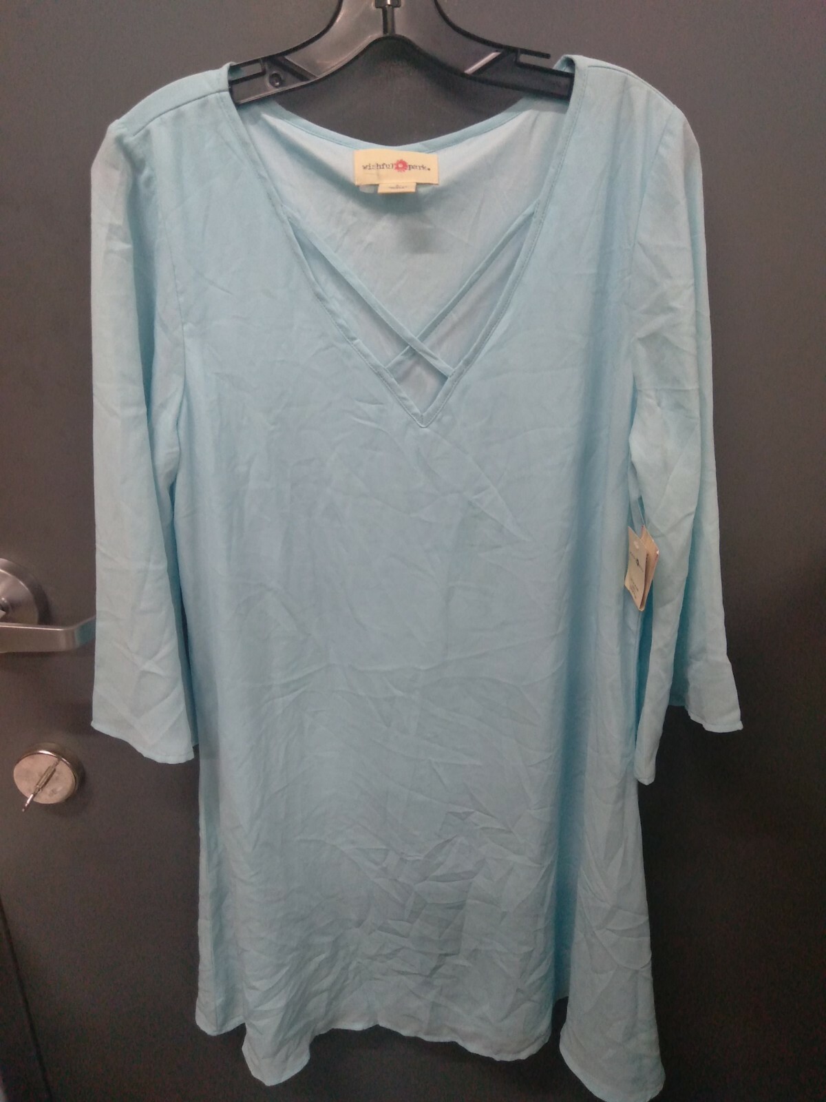 Wishful Park Womens Teal Blue Dress Sz L NWT