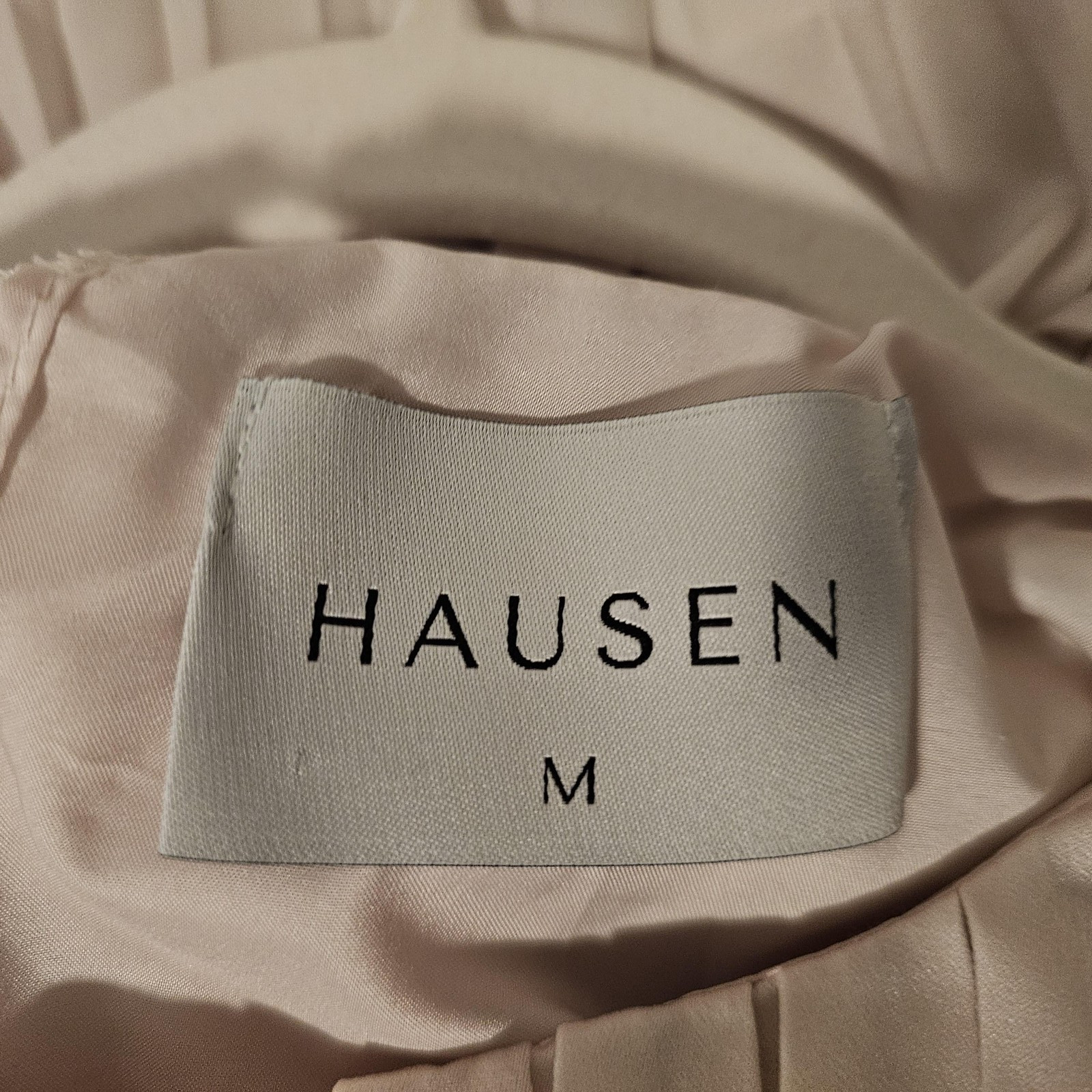 Hausen Dress Womens Medium Beige Pleated Sleeveless Blouson Mini Party Dressy