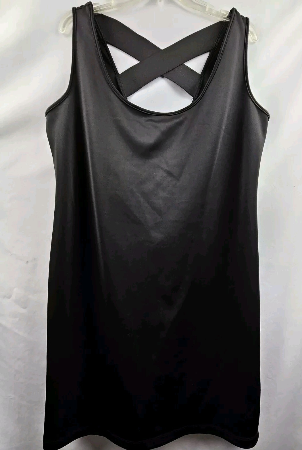 L8TER Womens X Large Black Sleeveless Pencil Dress Polyester Spandex