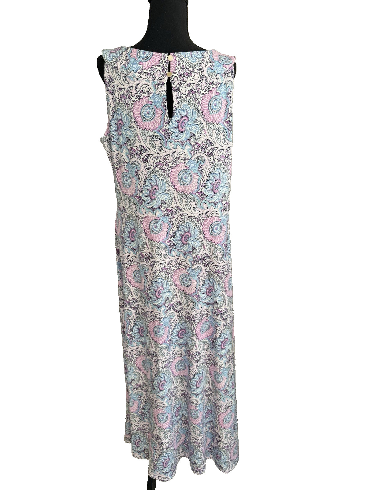 Talbots Maxi Dress 1X Stretch Cotton Modal Floral Paisley Summer Washable NEW