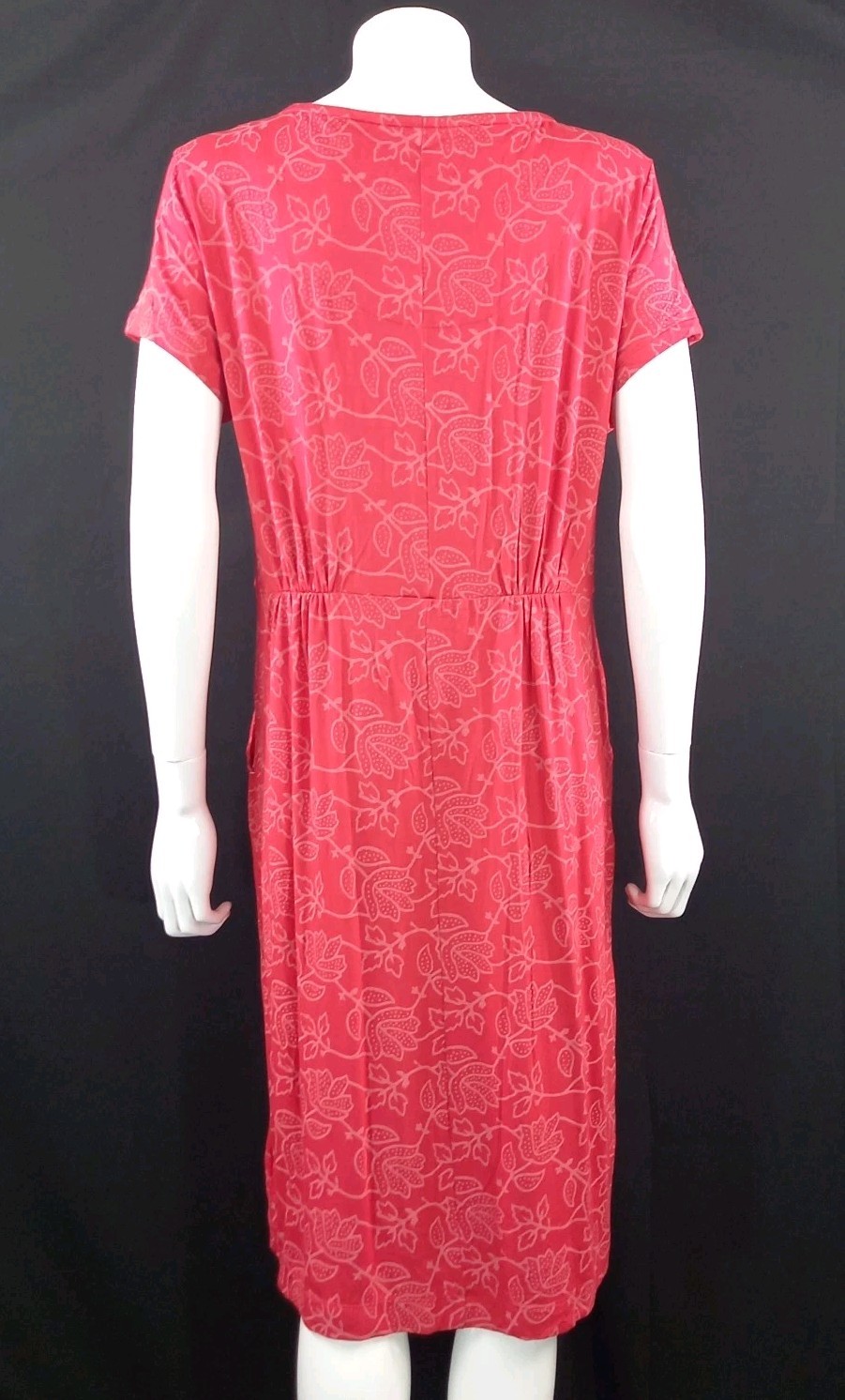 White Stuff Ladies Red Dress V Neck Lenzing EcoVero Summer UK 14 New With Tags