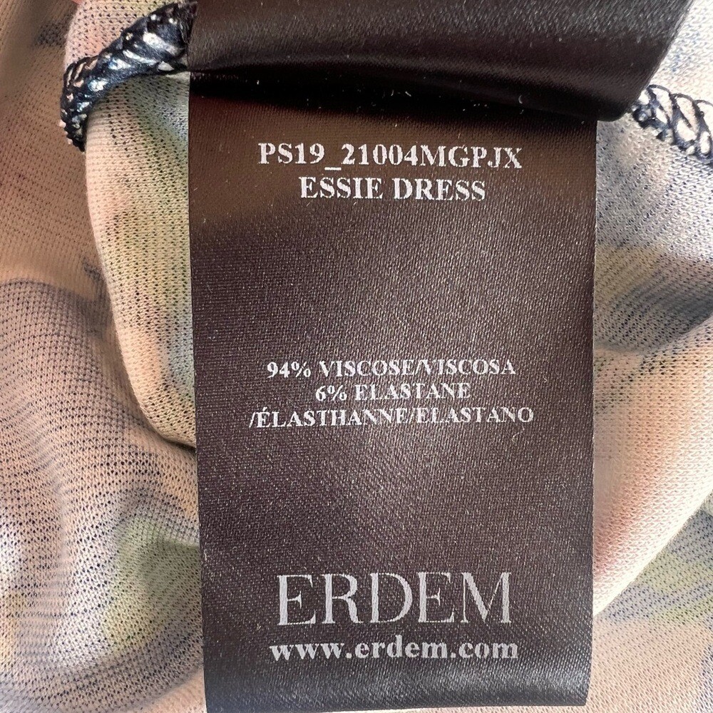 GORGEOUS ERDEM SUMMER FLORAL-PRINT PONTE DRESS STRETCHY SLIP-ON EUC