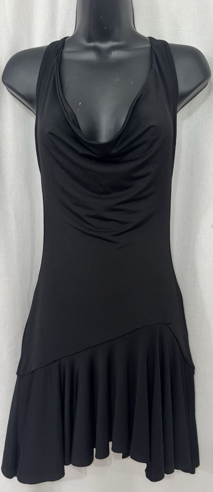 Meshki Women’s Floriana Ruffle Mini Dress Black NWT Size XXS Tie Back