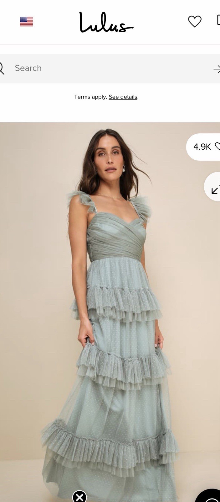 Lulus Blue Polka Dot Tulle Tiered Ruffle Maxi Dress V-Neck Plus 1X