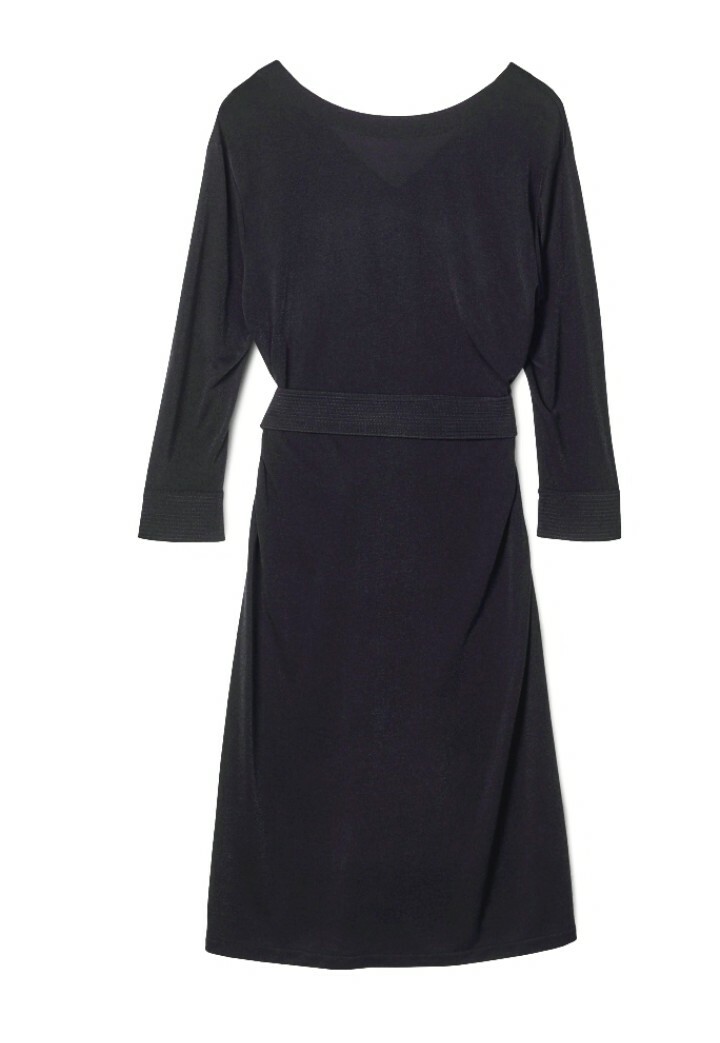 Filippa K Black Glitter V-neck Back Dress – Midi , Size XS RRP £150
