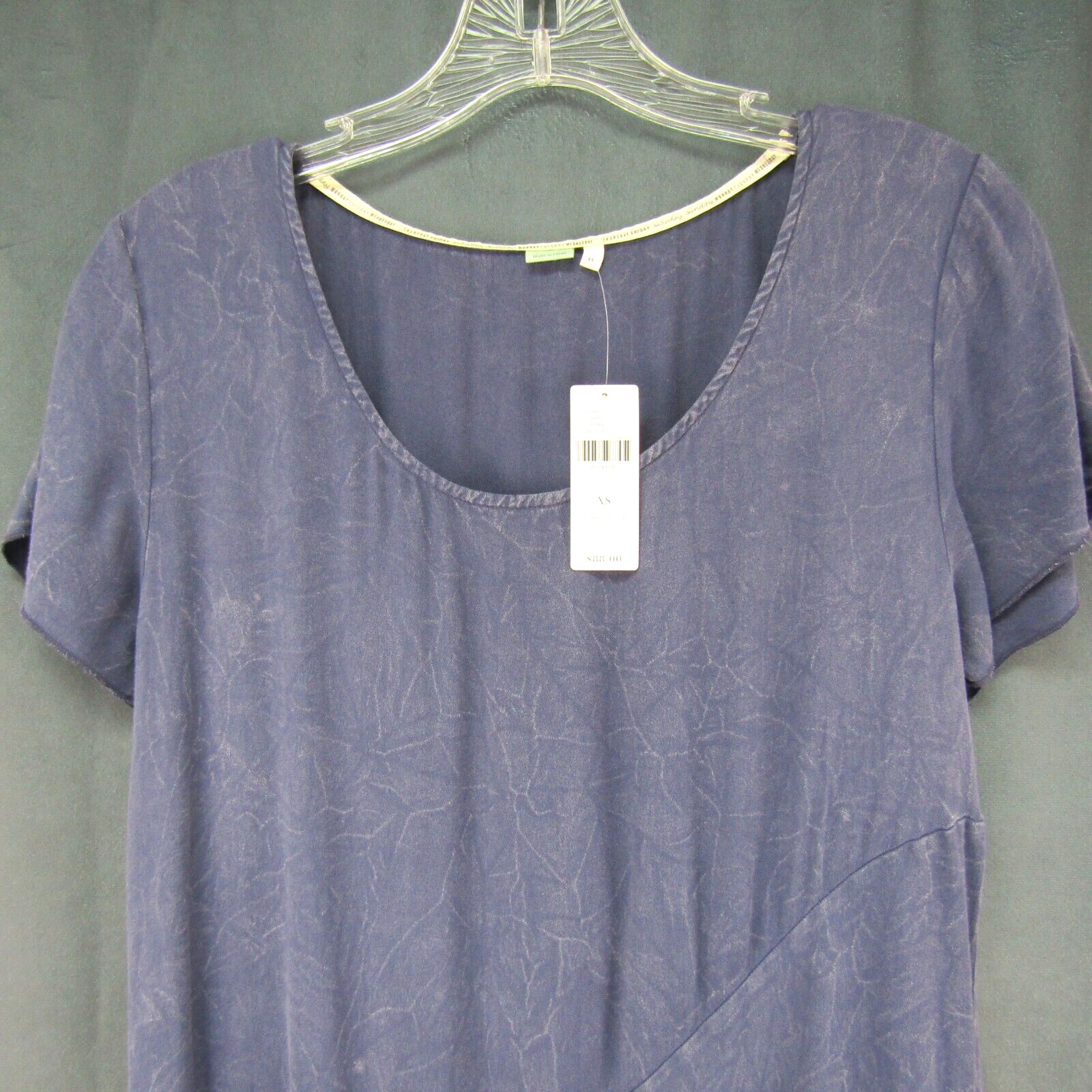 Anthropologie Saturday Sunday Weathered Blue Midi Dress Size XS Asym Hem New Tag
