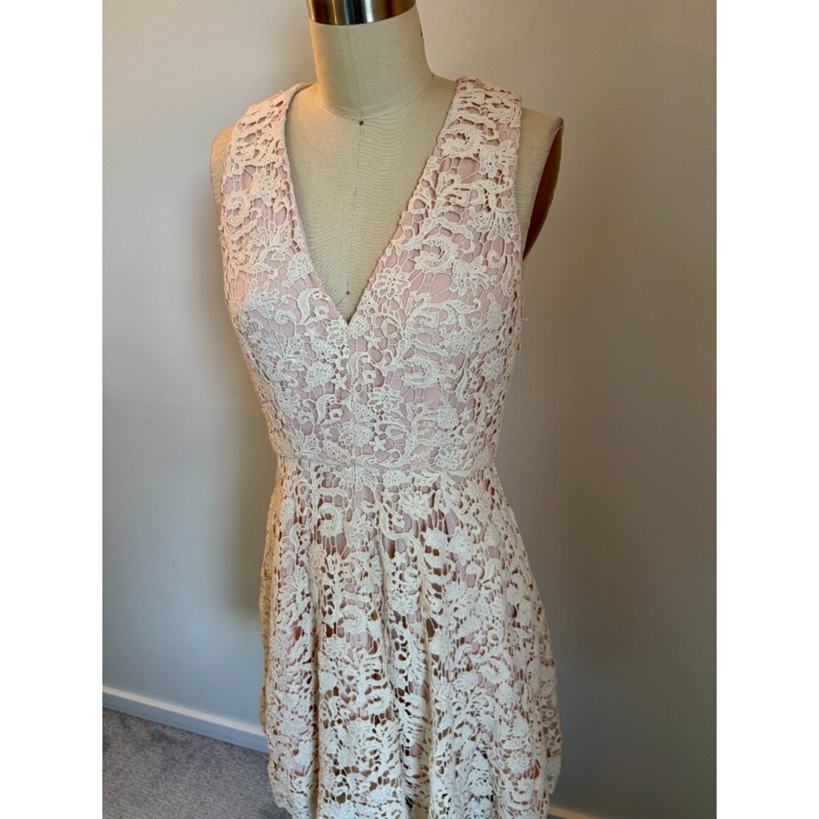 French Connection ‘Loving Crochet” Vintage Dress- 6- As Seen On Vampire Diaries