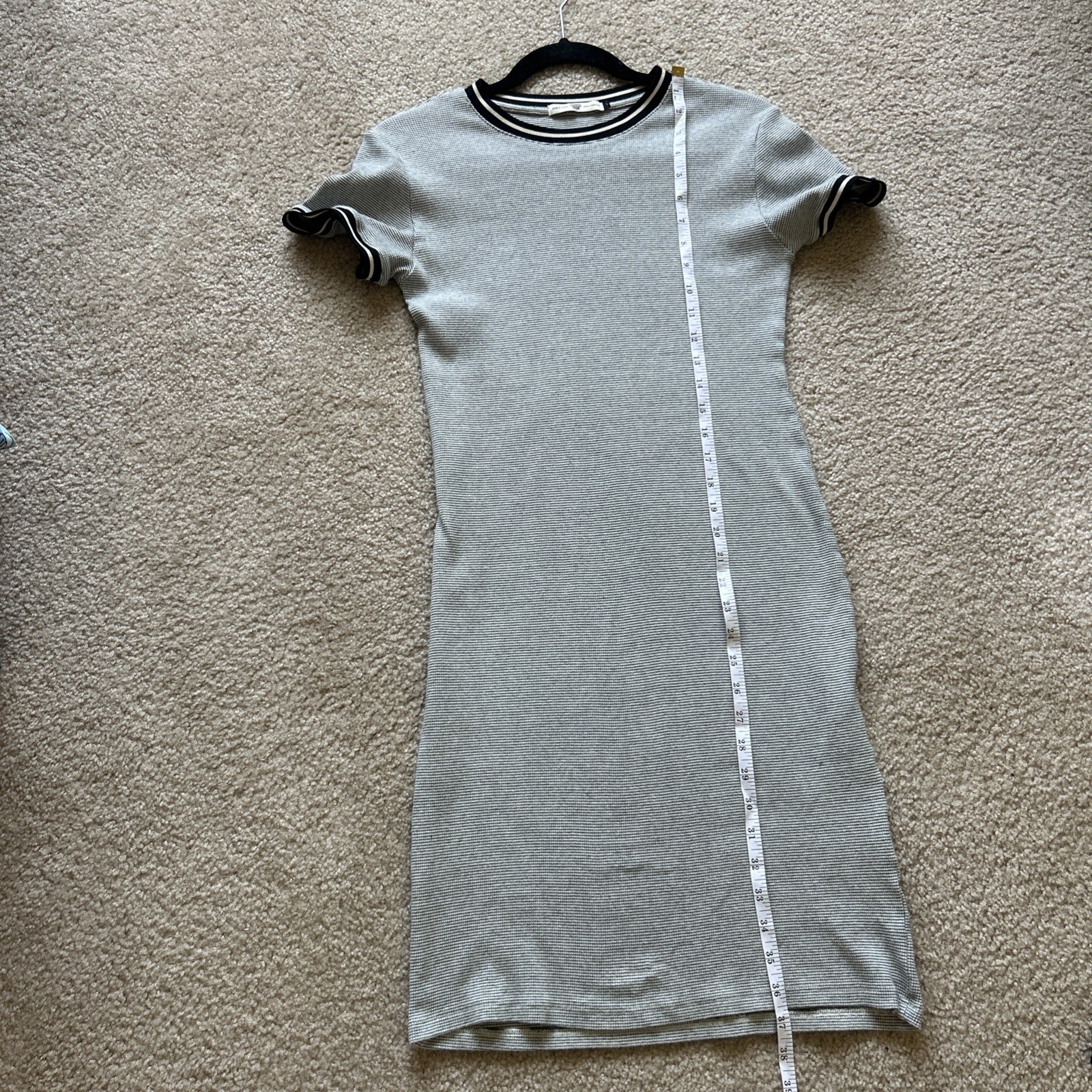 Round-Neck Bodycon Dress Short Sleeved Tshirt Bodycon Dress Sz L see Pictures