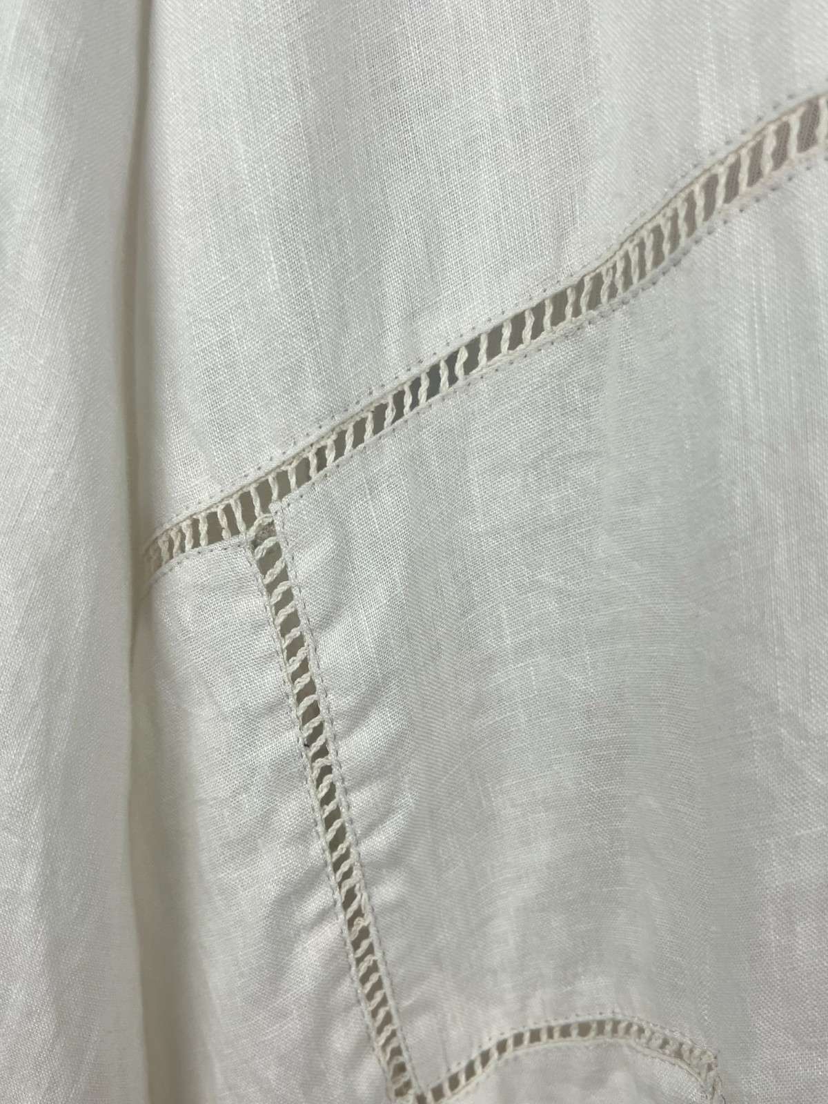 *NWT* DEVOTION TWINS L/S Oversized Billowy Linen ‘Emmi Dress’ – M, Ecru