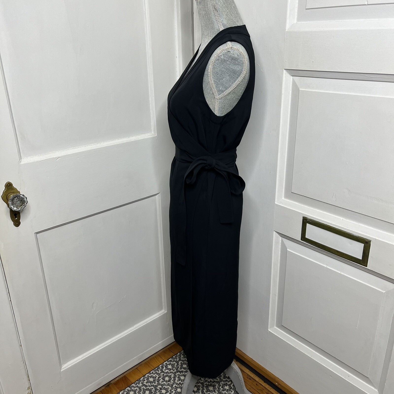 Everlane Goweave Japanese Wrap Dress Sleeveless in Dark Navy Size 2 Midi Dress