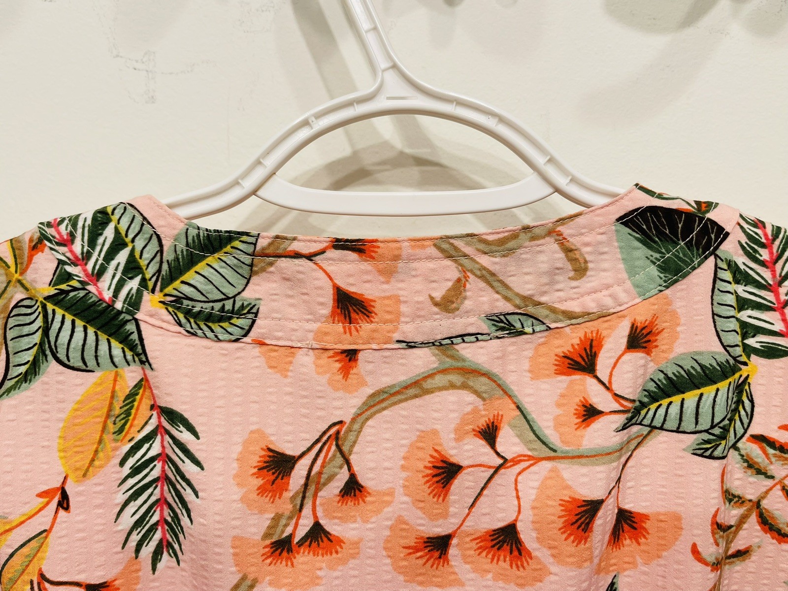 ANN TAYLOR LOFT LEAFED DOBBY STRIPE MIDI TROPICAL FLORAL SHIRTDRESS DRESS SZ 00