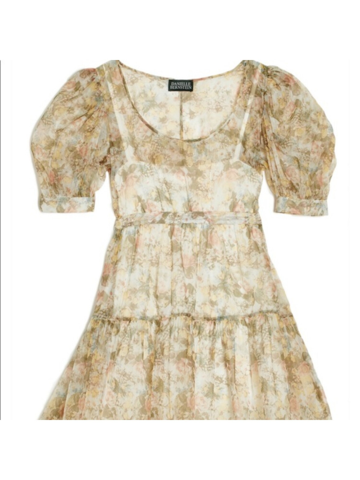 DANIELLE BERNSTEIN Womens Short Sleeve Above The Knee Fit + Flare Dress