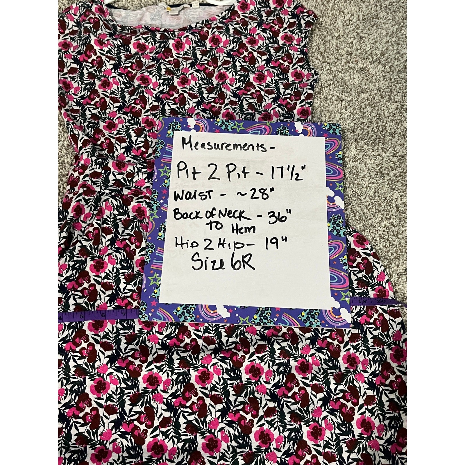 Boden Floral Sheath Dress Women’s US 6R Pink Black White Cap Sleeve Stretch Knit
