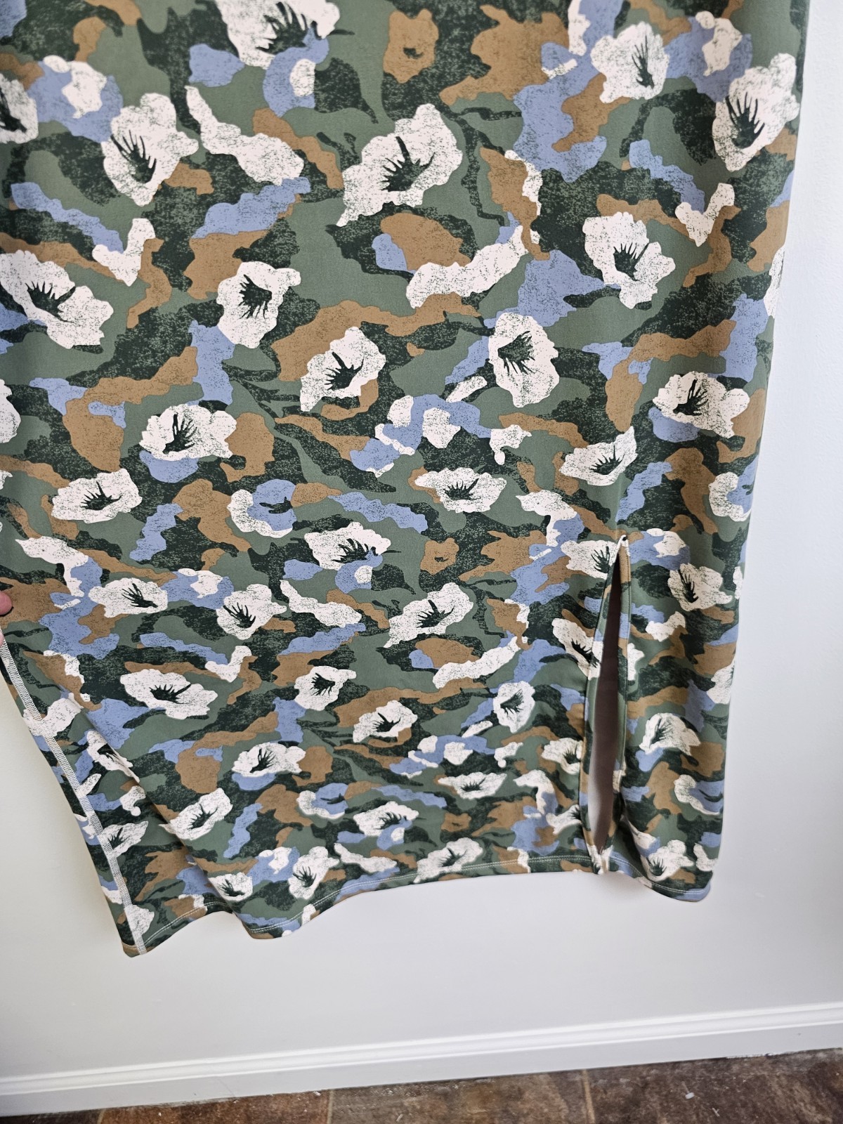 Daily Practice Square Neck Midi Floral Comfortable Strech Body Con Midi Dress
