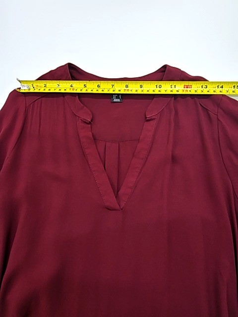 Atmosphere Women’s Burgundy V-Neck Shift Dress UK 10 Pullover Drawstring Tie
