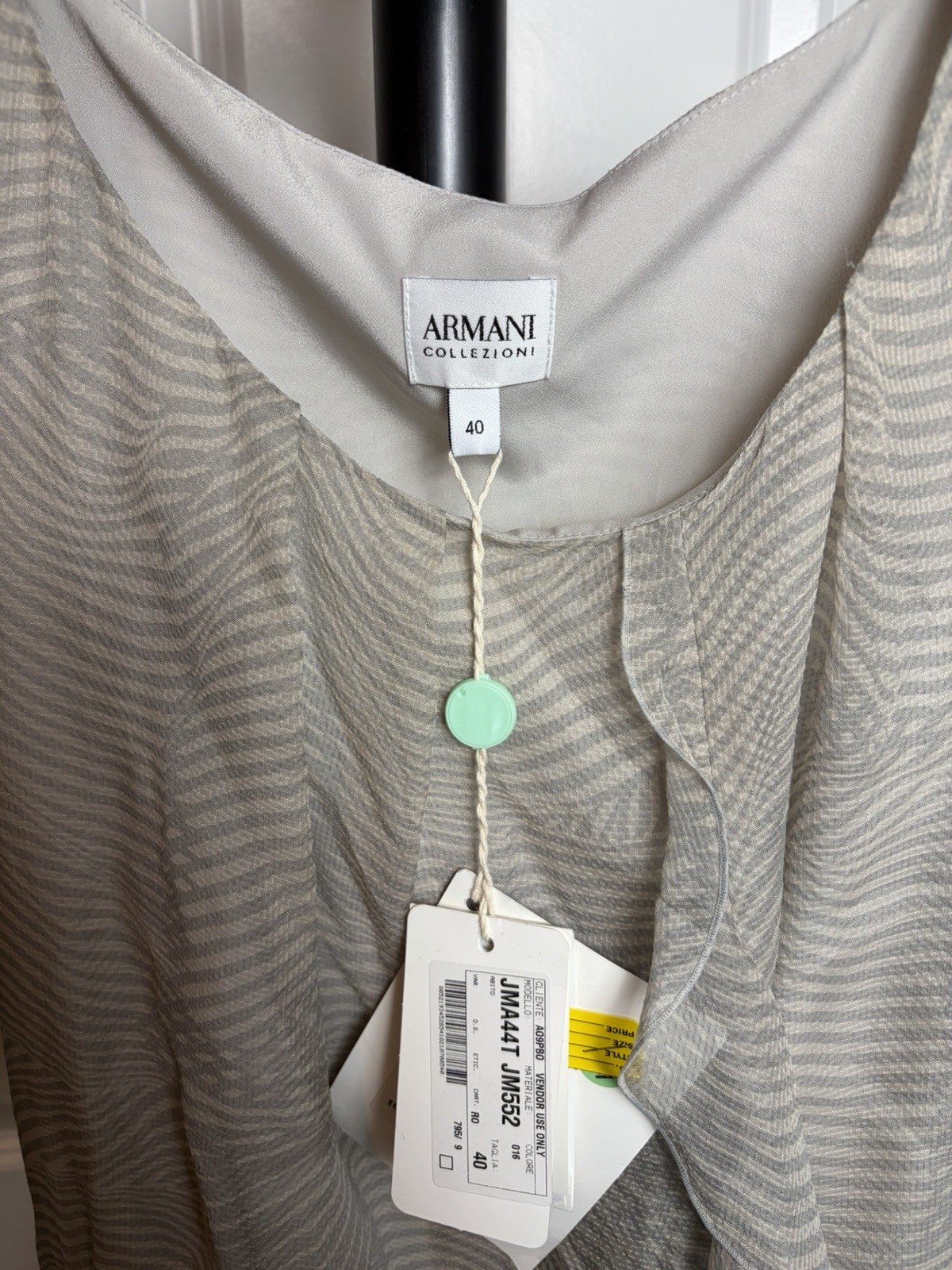 Armani Collezioni Ruffle Dress – Size 40 (US 4–6) – New With Tags