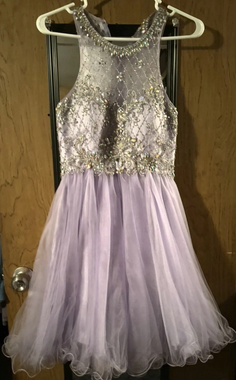 Lilac/Purple Dancing Queen Homecoming Or Prom Dress Size M.