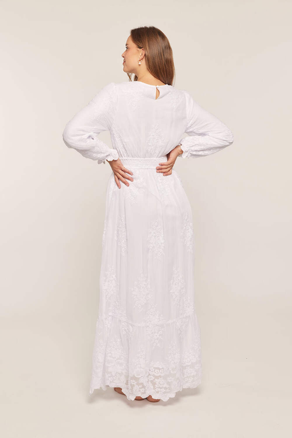 Sofia White Temple Dress / Simple Wedding Dress