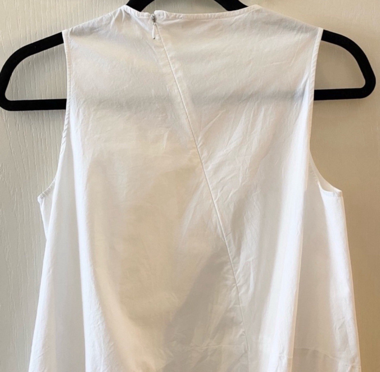 COS Voluminous Poplin Sleeveless Dress in White – EU 32