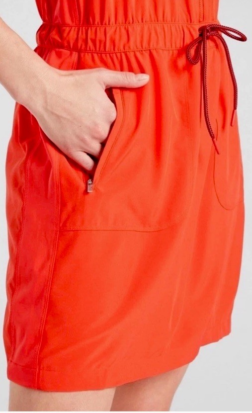 NWT $98 Athleta 14 Expedition Skort Dress In Vermillion Orange