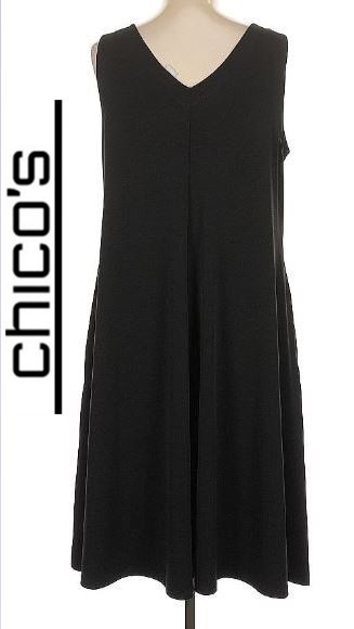 Chico’s Black Sleeveless Dress size 2 us L 12