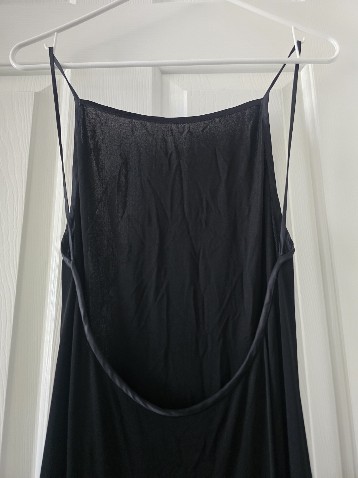 Vintage Daniel & Rebecca Black Open Back Maxi Dress Size 8 Y2K Slip Dress