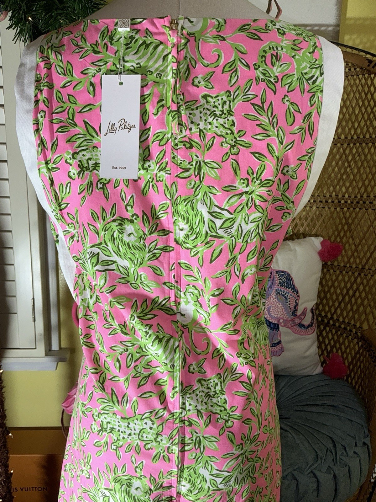 Lilly Pulitzer NWT Beckler Stretch Shift Pink Mane Character Energy $198 Size 16