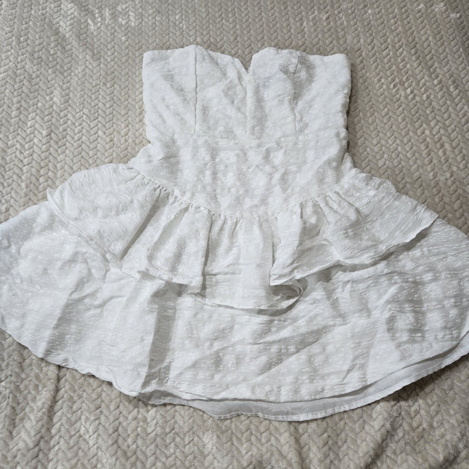 Do+Be Strapless Tiered Ruffle Mini Dress Size Medium
