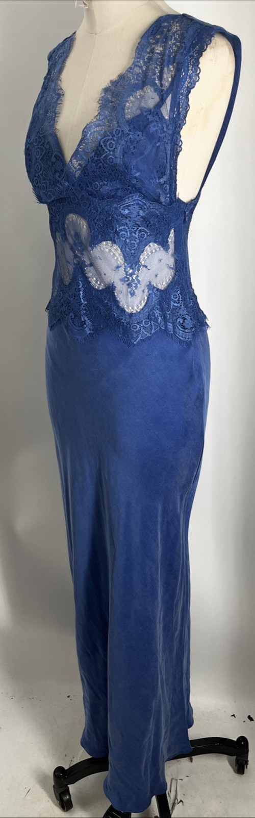 Third Form Women’s Visions Lace Floor Length Azure Blue Dress US Size 4