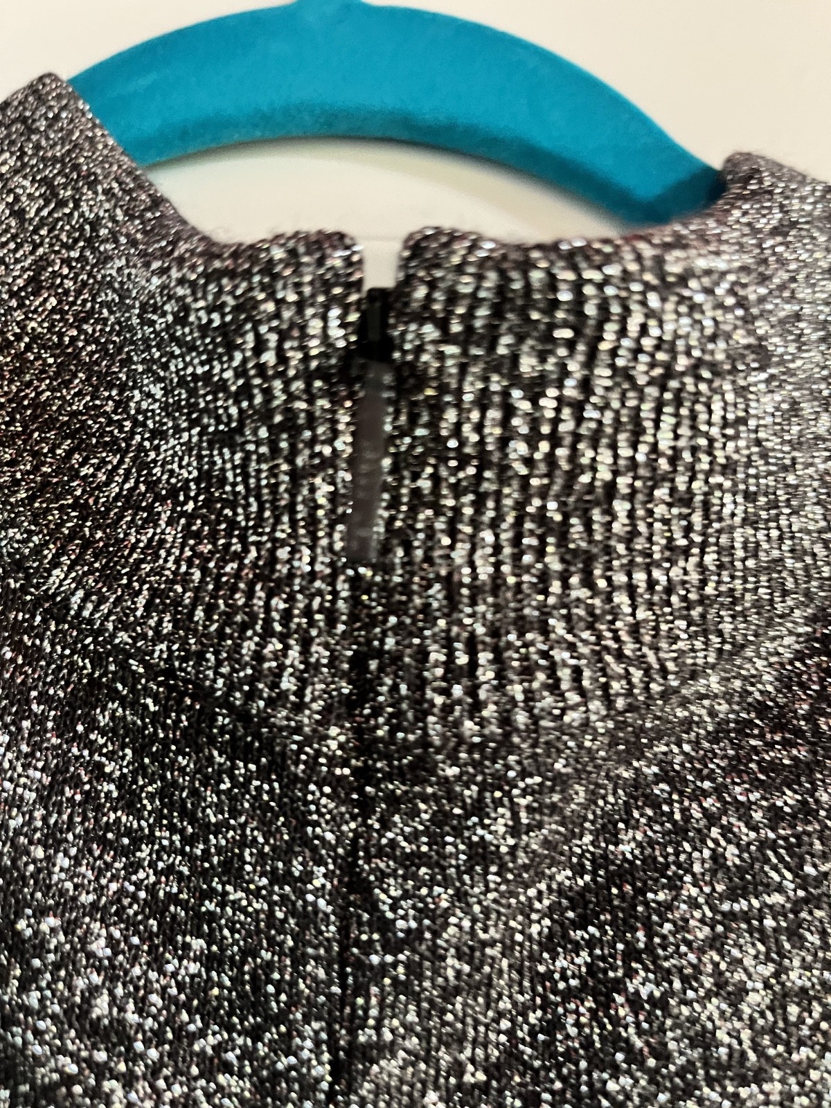 Ted Baker London Metallic Silver Pleated Knit Midi Dress Women’s Size 5 XL