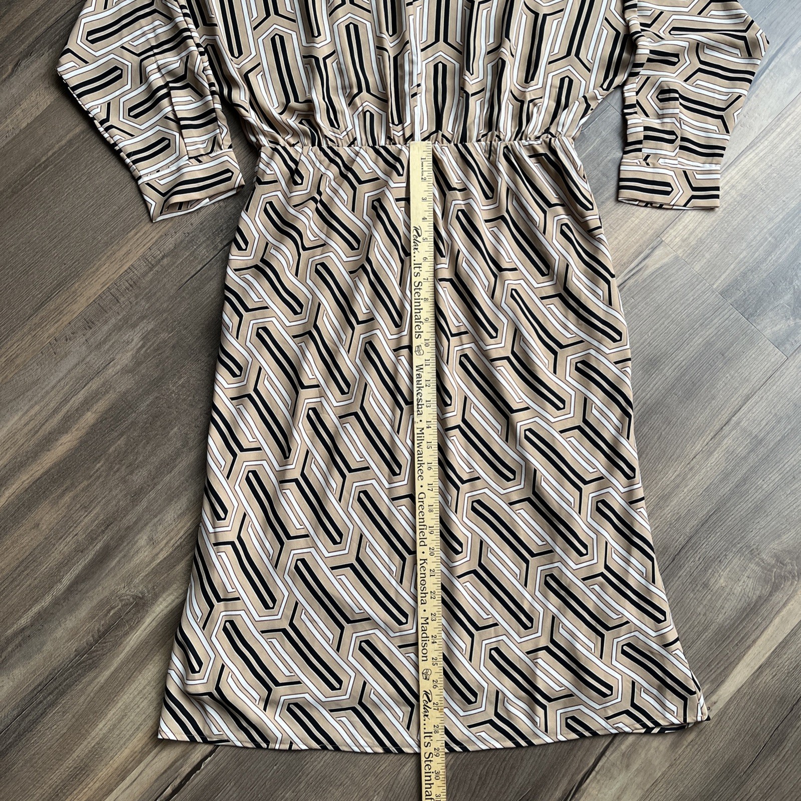 Express Half Button Up Midi Portofino Shirt Dress Graphic Print Lined Skirt L