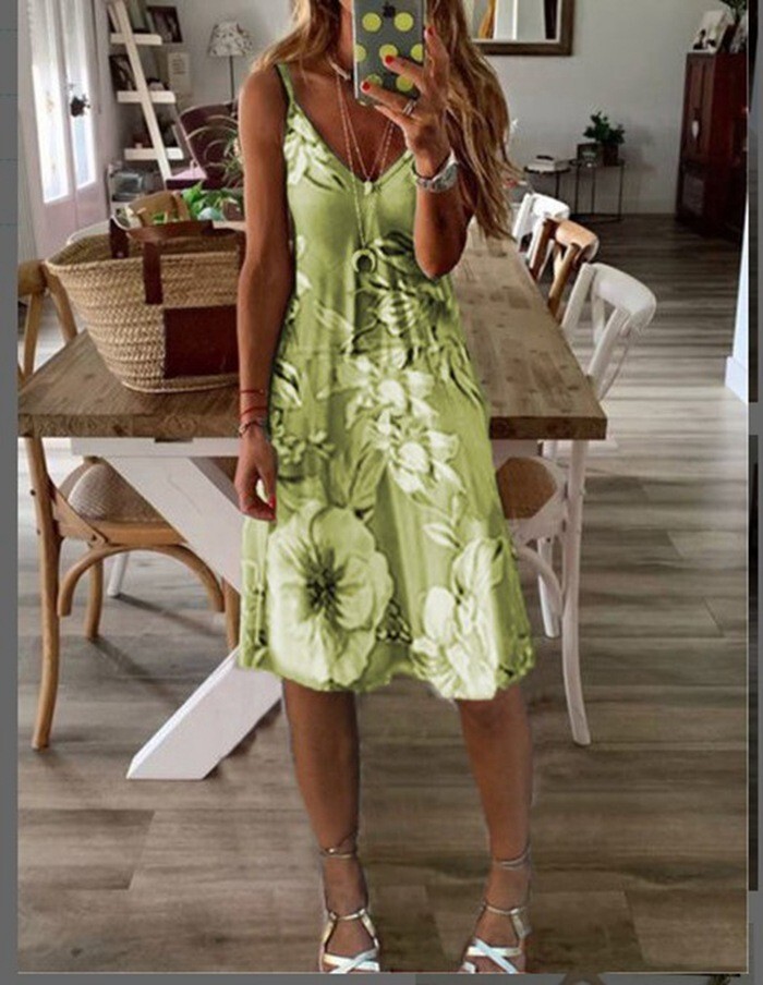 Summer Dress Casual Sundress Floral Beach Outfit