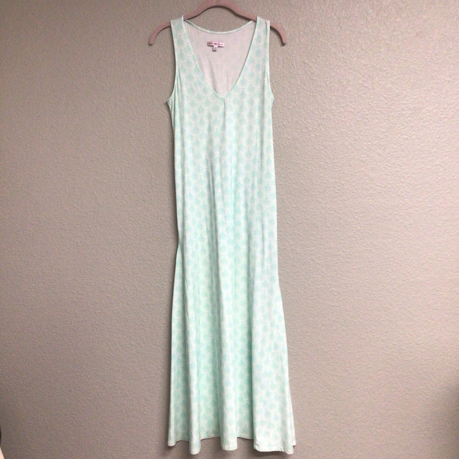 Peter Millar Carner Sleeveless Maxi Dress Womens Green Performance Size Small