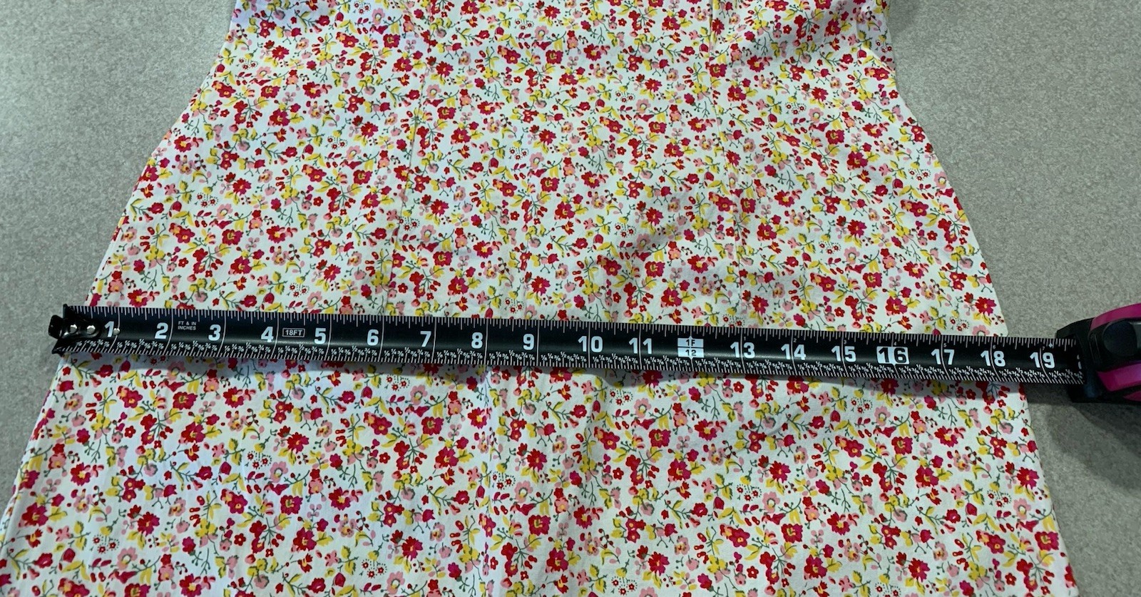 Amanda Smith Shift Dress 8 Floral Sleeveless Retro Cotton Red Pink Yellow White