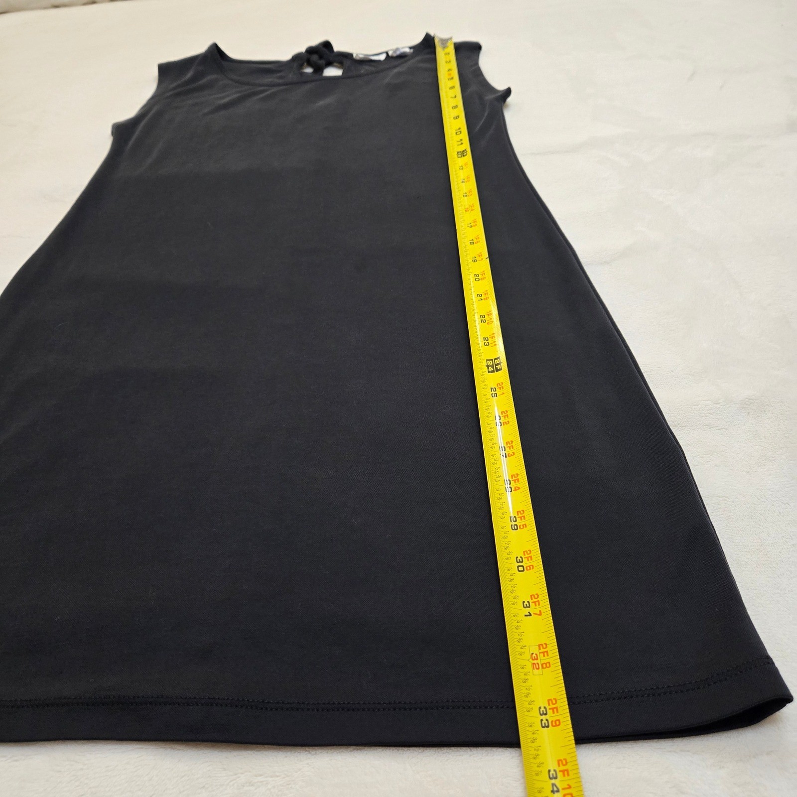 Sigrid Olsen Womens XS Gray Sleeveless Tie Back Shift Dress Modal Blend RN 59478