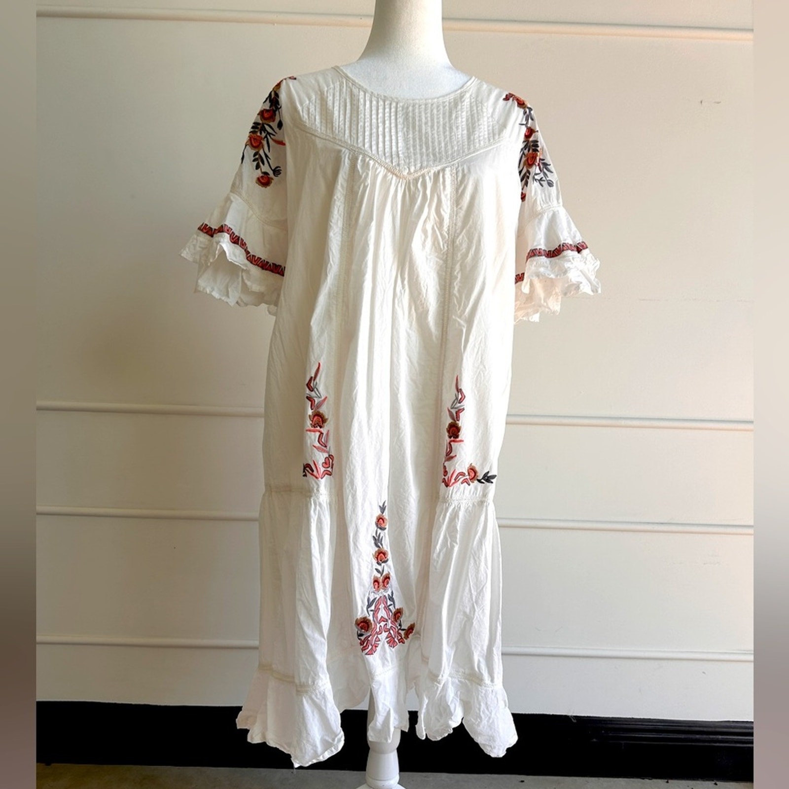 Brass & Roe embroidered white dress Bohme bohemian