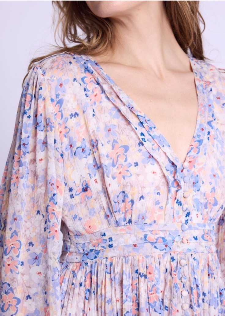 BERENICE Rea Fluid floral-print viscose dress BNWT 34/ XS $299