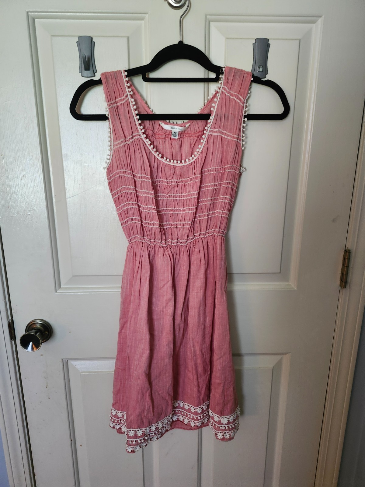 Sophie Max Sleeveless Scoop Neck Cotton Mini Dress
