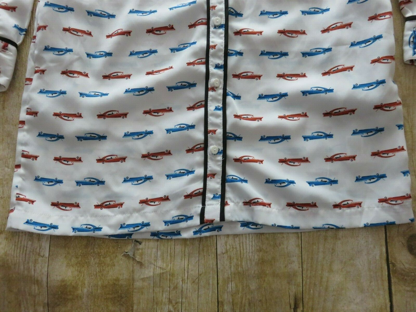 Cooperative Dress Car Print Button Down Short Multi Color Pop Art Retro S