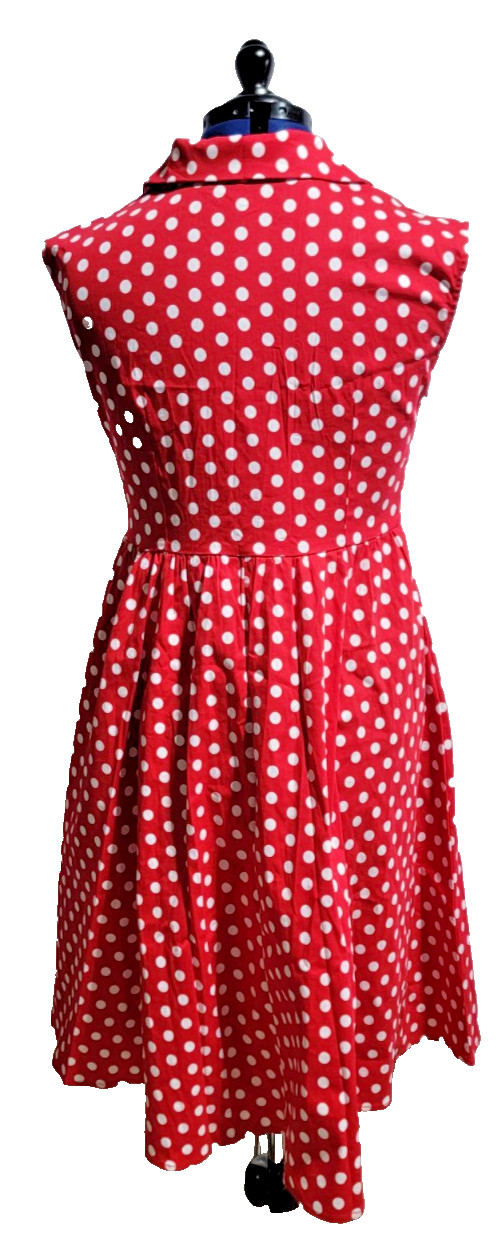 Red & White Polka Dot vintage looking, 1950s housewife wife style dress size XL