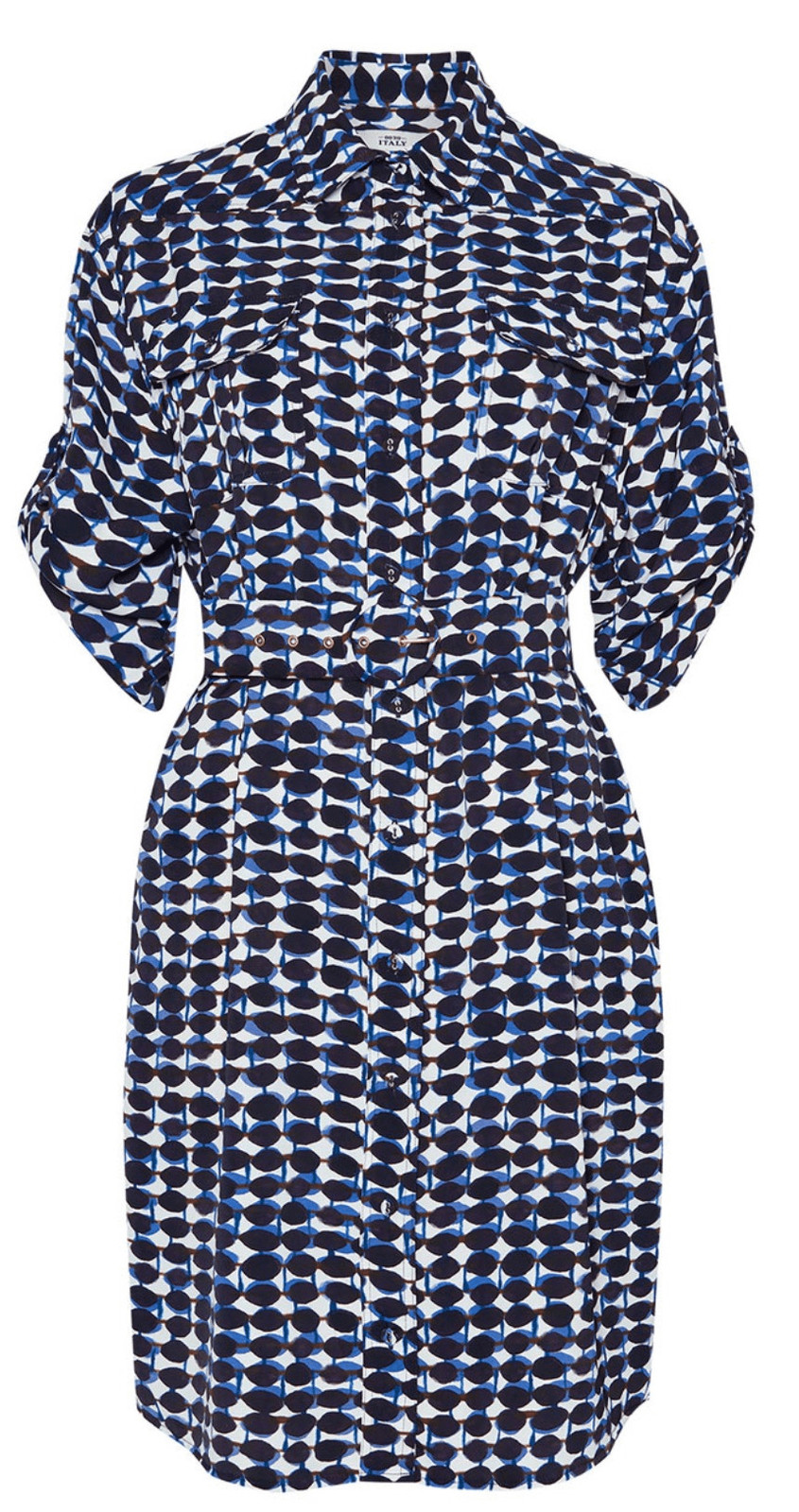 NWOT 0039 ITALY belted shirtdress, Sm $355 B14