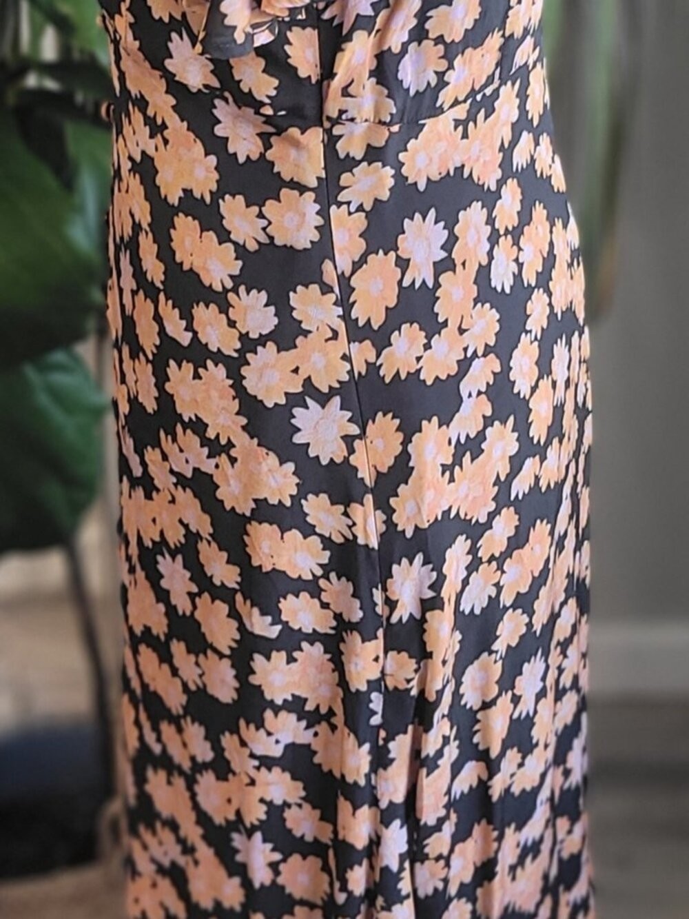 VEDA Floral Button-Front Maxi Dress – Size M – Boho Cottagecore