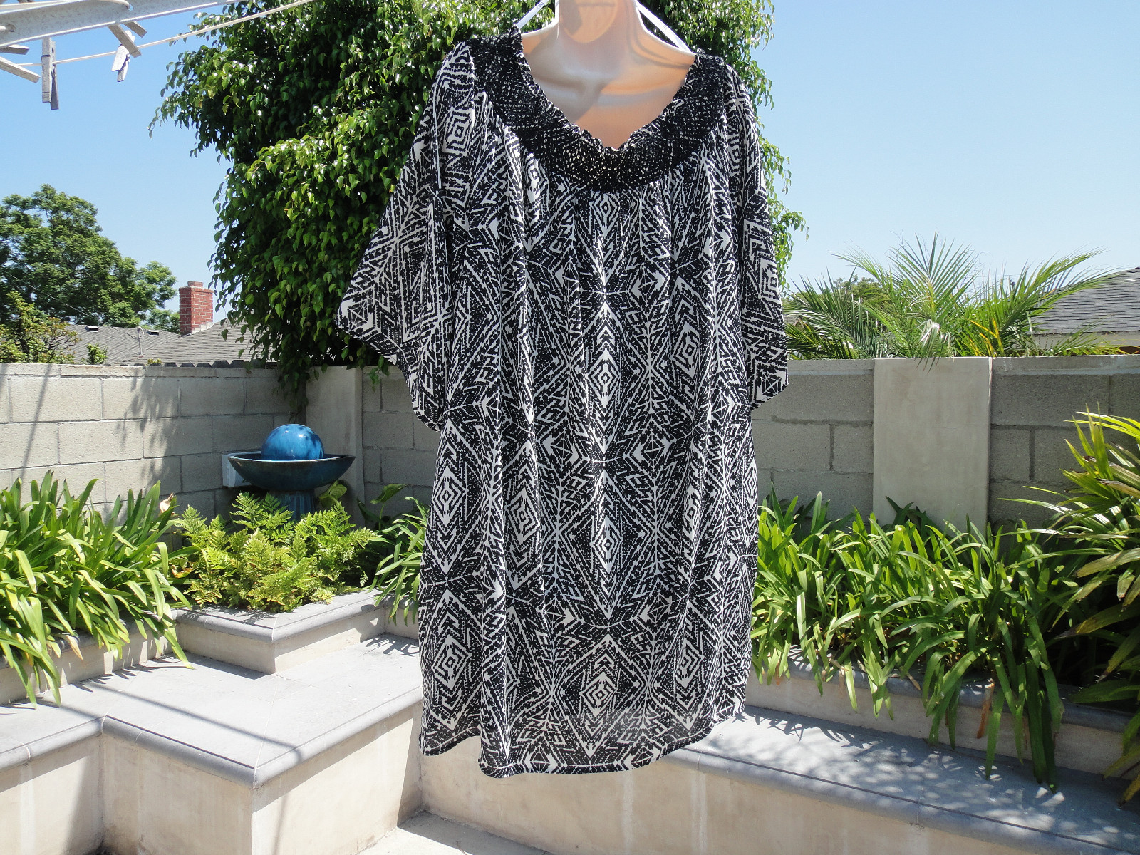 DR2 by Daniel Rainn, Lined w/Raglan Sleeve Shift Gathered Neckline Size XL,Comfy